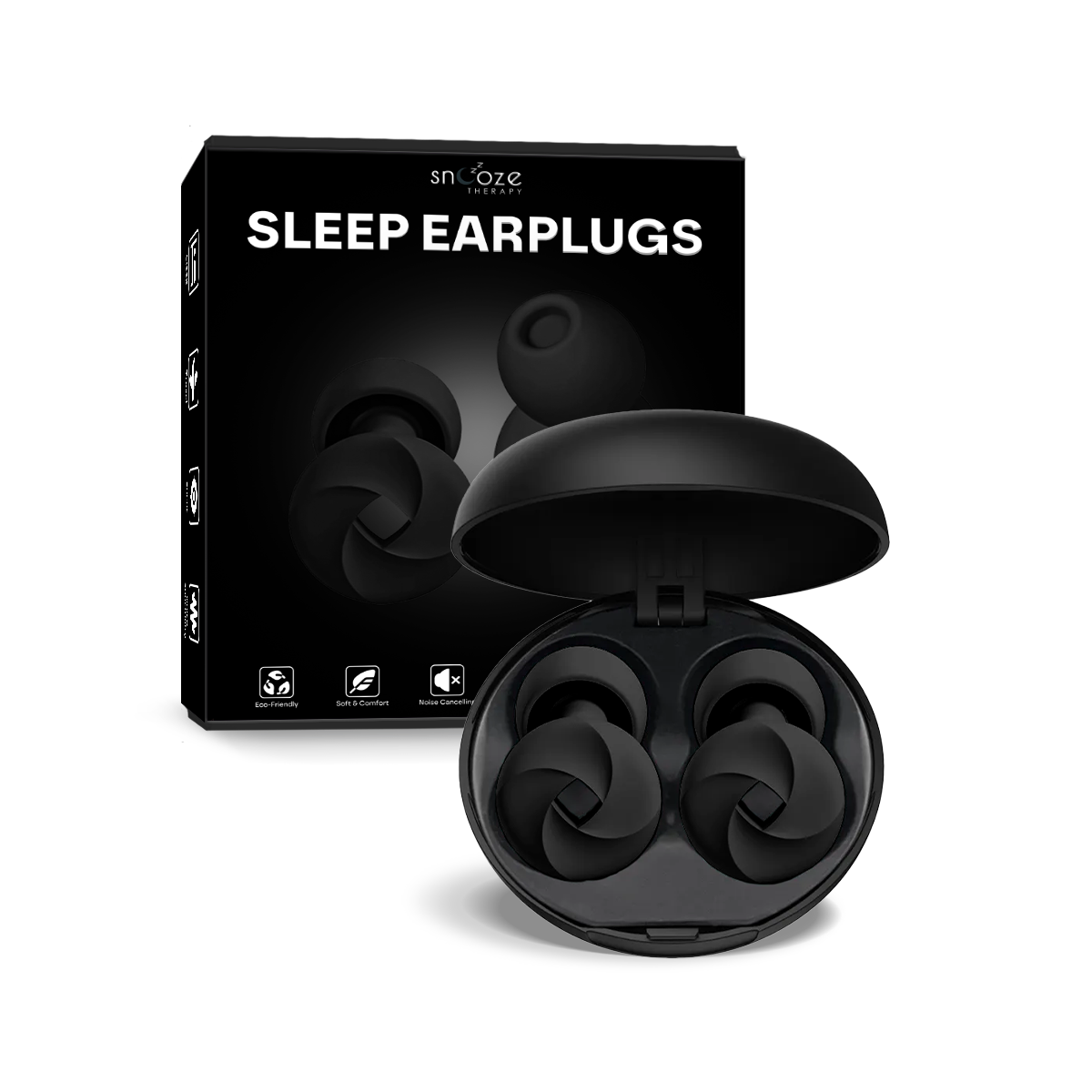 Midnight Black Snooze Therapy Noise Cancelling Ear Plugs